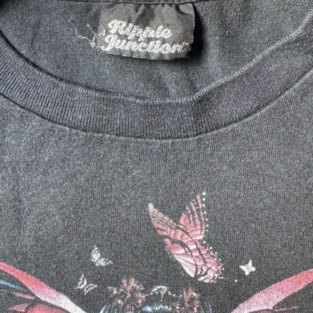Ripple Junction Grunge Black and Pink Fairy Graphic Tee - Picture 5 of 7